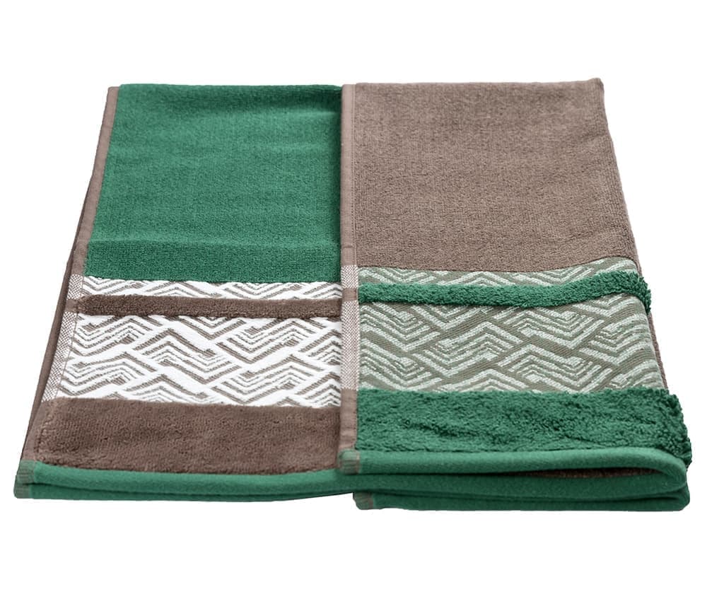 Полотенце Hobby Nazende, 90х50 см, зеленый с коричневым (313729) - фото 1