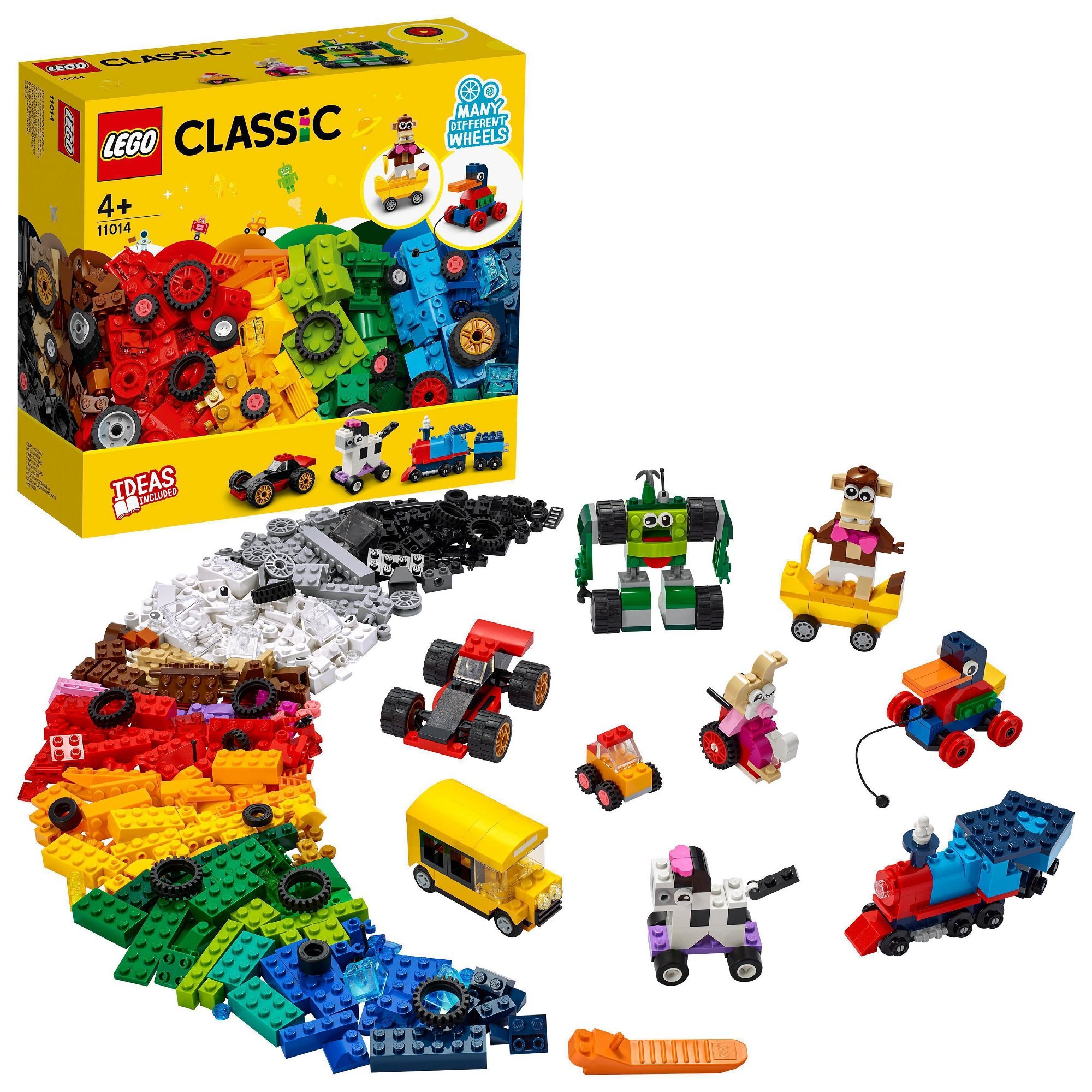 Конструктор LEGO Classic Кубики и колеса, 653 детали (11014) - фото 3