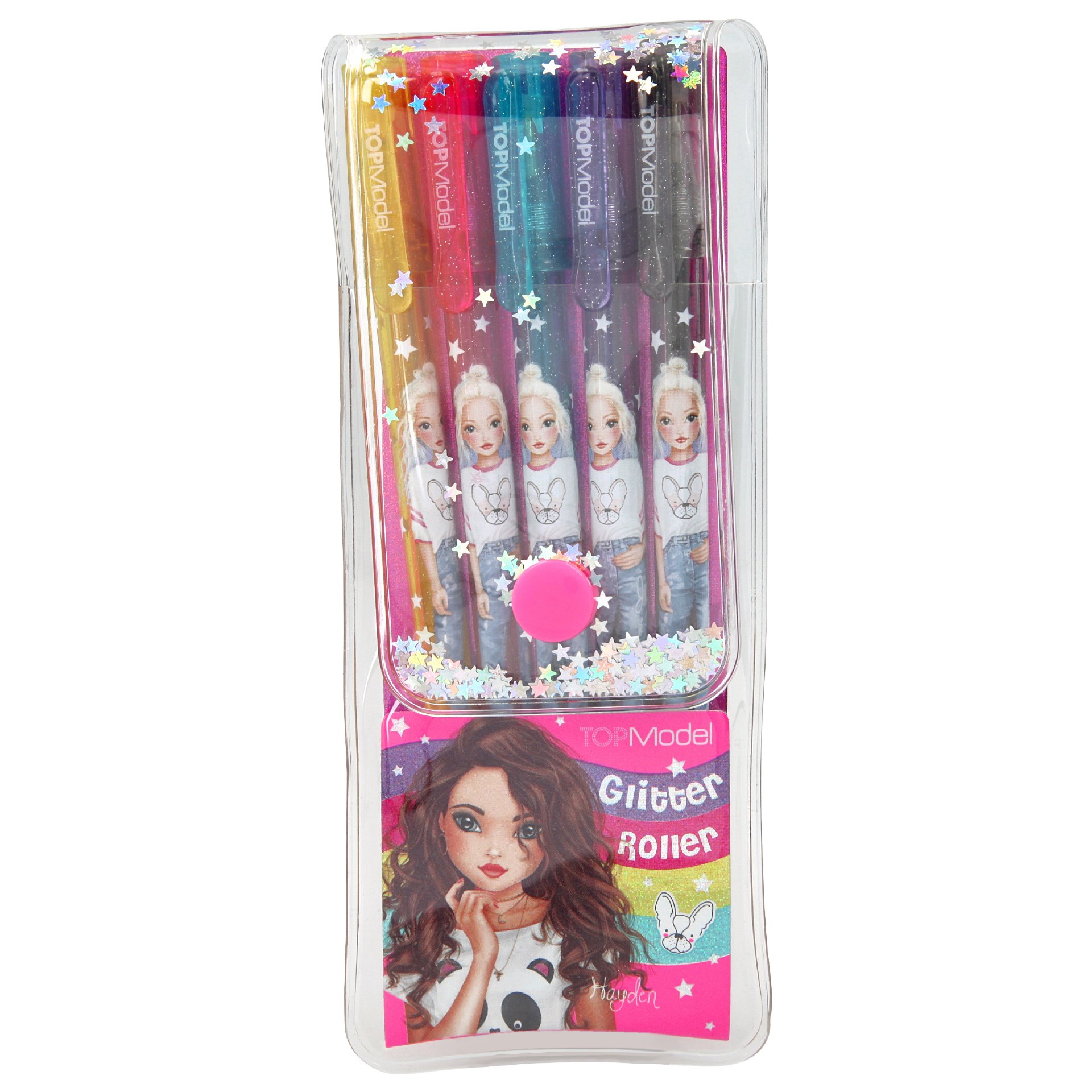 Гелевые ручки Motto Top Model, с блестками, 5 цветов, 5 шт. (46711) - фото 2