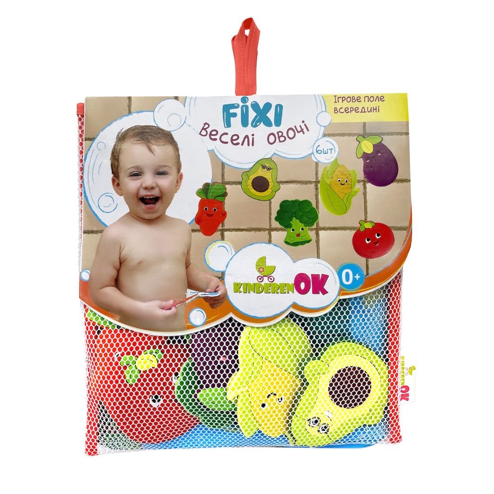 Набір іграшок для купання Kinderenok Fixi Веселі овочі (240221) - фото 1