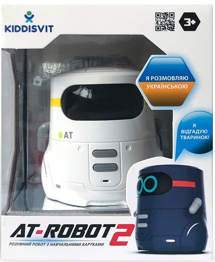 Умный робот AT-Robot с сенсорным управлением и обучающими карточками, украинский язык, белый (AT002-01-UKR) - фото 5