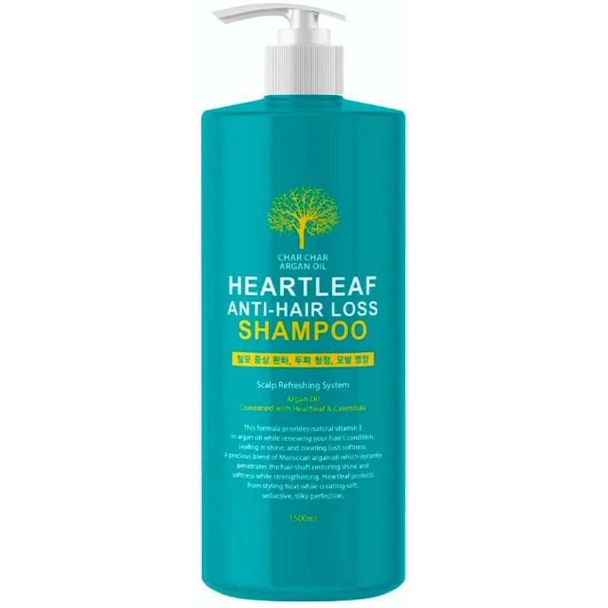 Шампунь для волосся Char Char проти випадання Argan Oil Heartleaf Anti-Hair Loss Shampoo, 1500 мл (007472) - фото 1
