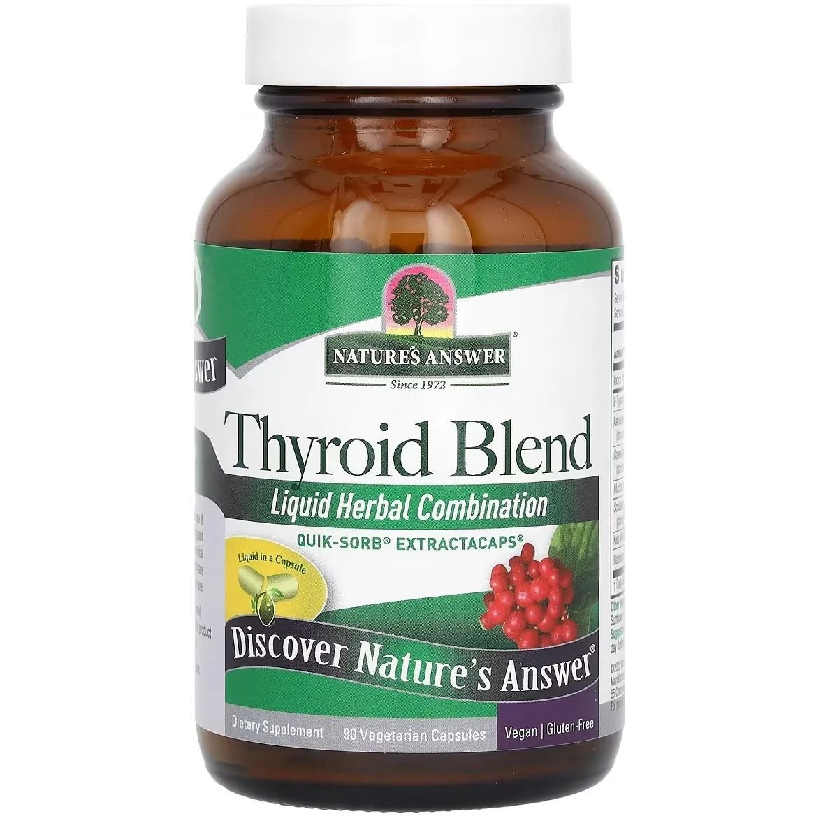 Суміш для щитовидної залози Nature's Answer Thyroid Blend 90 вегетаріанських капсул - фото 1