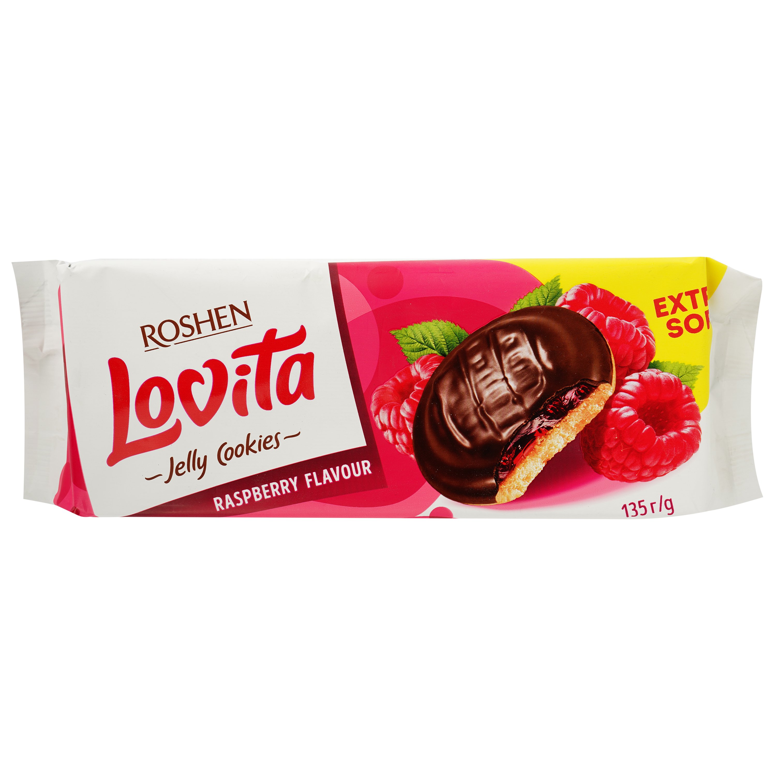 Печенье Roshen Lovita Jelly Cookies со вкусом малины 135 г (881138) - фото 1
