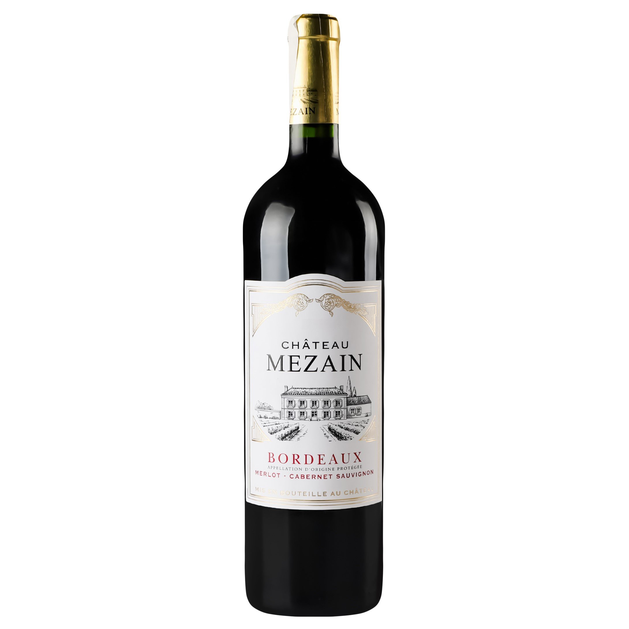 Вино Chateau Mezain Bordeaux rouge, червоне, сухе, 13,5%, 0,75 л (674260) - фото 1