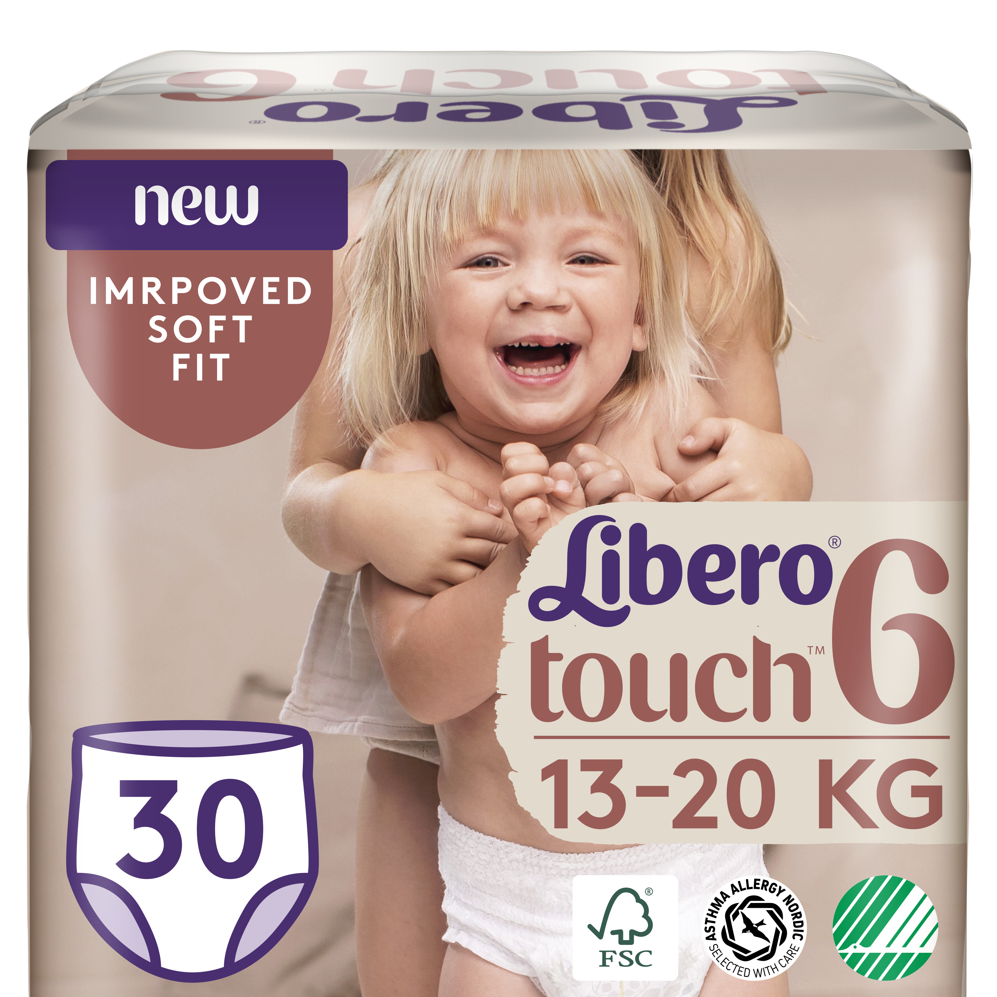 Підгузки-трусики Libero Touch Pants 6 (13-20 кг), 30 шт. - фото 1