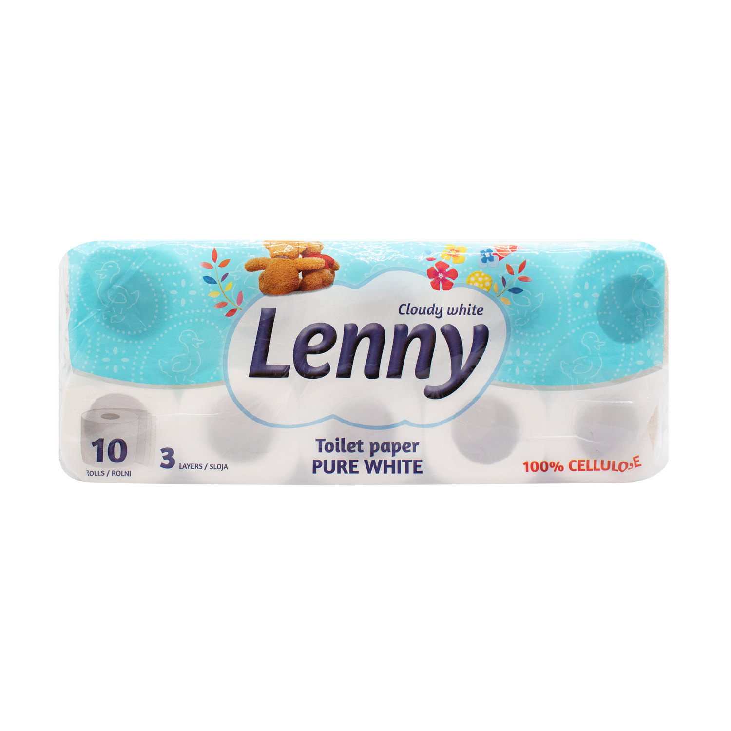 Туалетний папір Lenny, тришаровий, 10 рулонів - фото 1