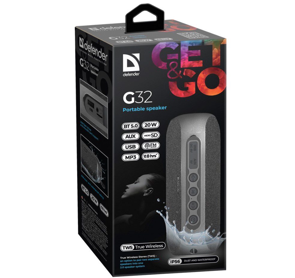 Портативная колонка Defender G-32 Bluetooth True Wireless Stereo - фото 5