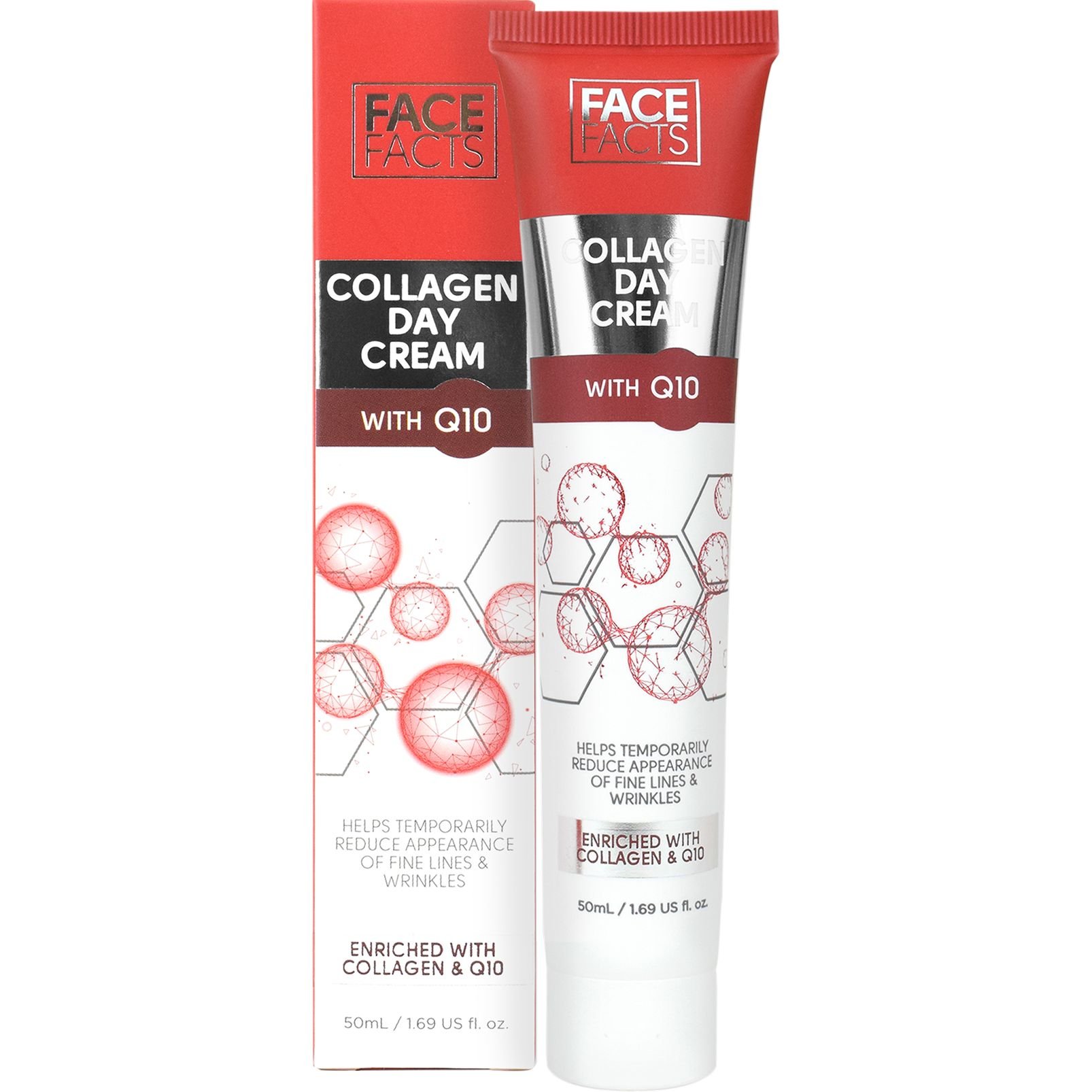Денний крем для обличчя Face Facts Collagen Day Cream With Q10 з колагеном та коензимом Q10 50 мл - фото 1