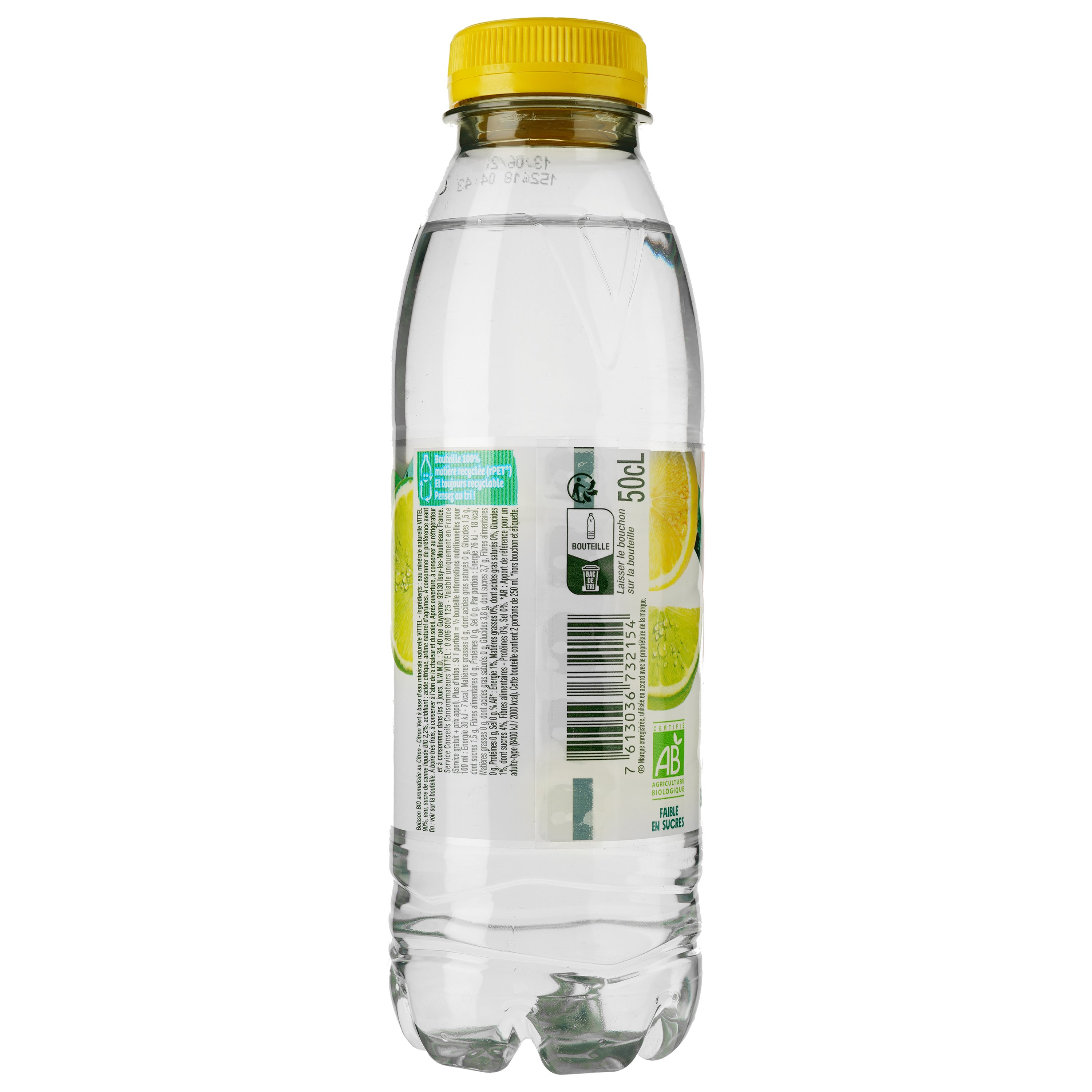 Минеральная вода Vittel Up Bio со вкусом лимона и лайма негазированная 0.5 л (895896) - фото 2
