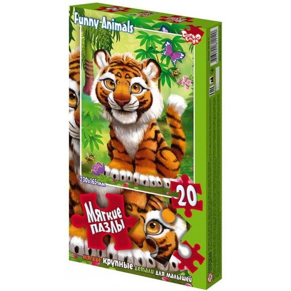 Мягкие пазлы Тигр Danko Toys S20-09-10, 20 элементов - фото 1