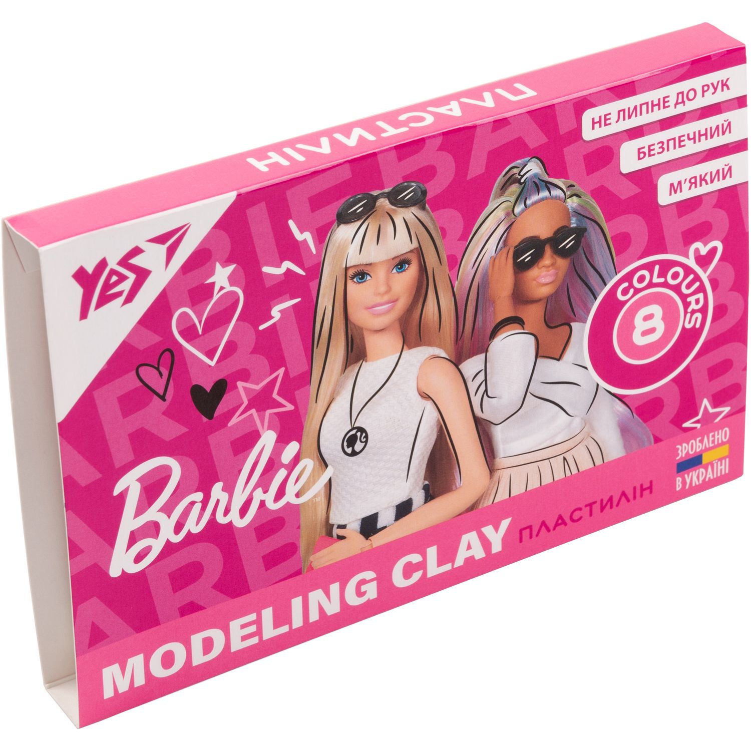 Пластилин Yes Barbie, 8 цветов, 160 г (540611) - фото 1