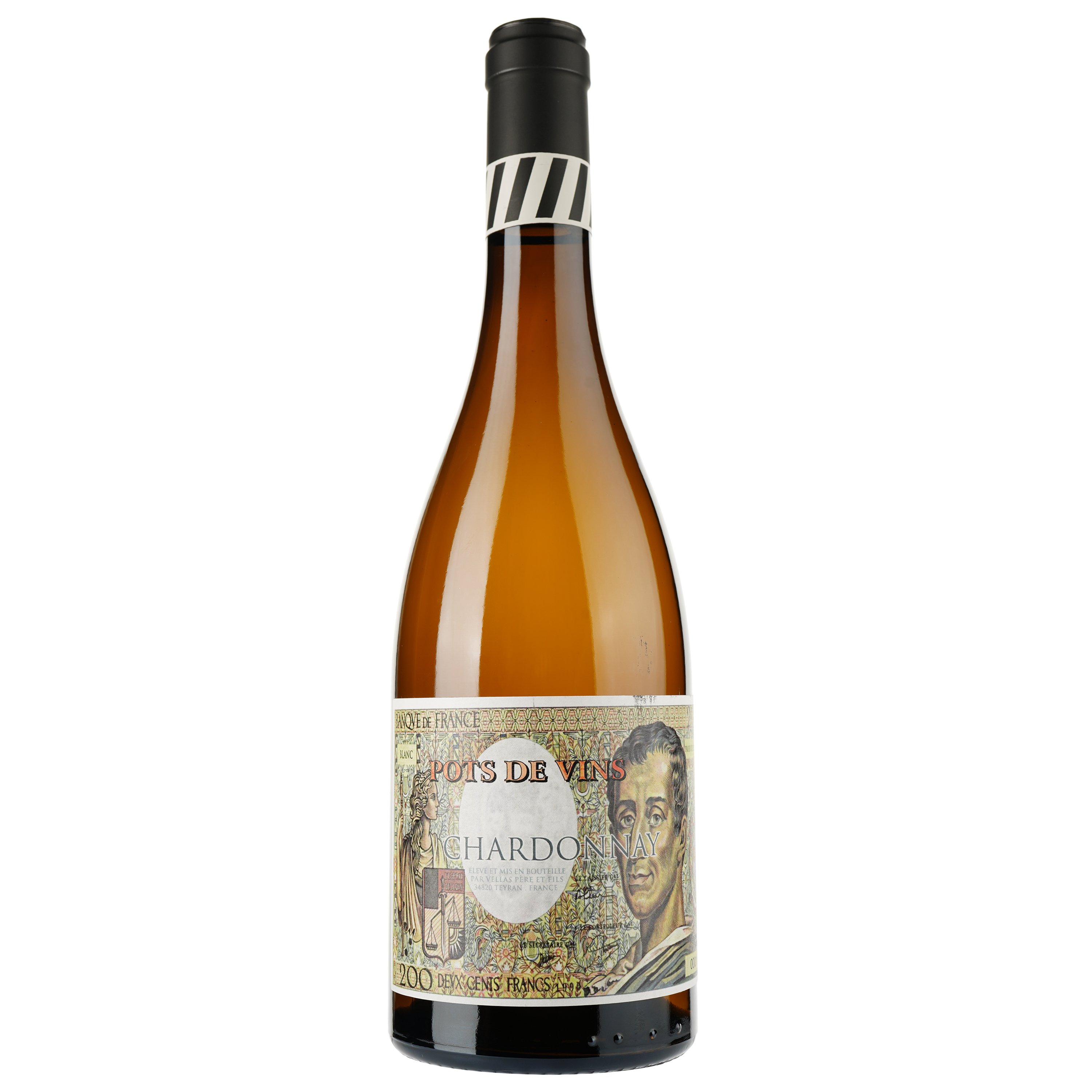 Вино Pots De Vins Closerie Du Banquier Chardonnay IGP Pays D'Oc, белое, сухое, 0,75 л - фото 1