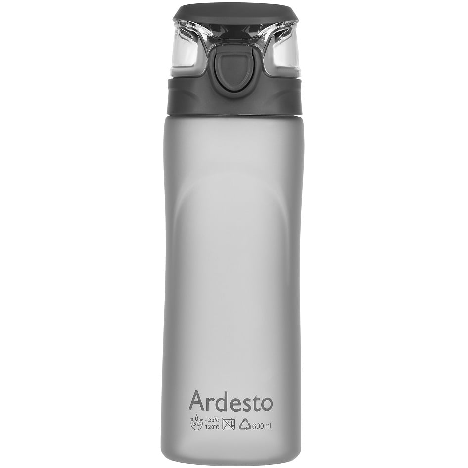 Пляшка для води Ardesto Matte Bottle, 0,6 л, сірий (AR2205PGY) - фото 1