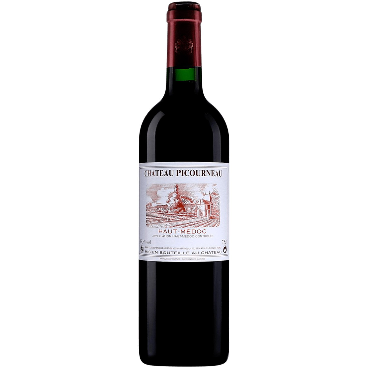 Вино Chateau Picourneau AOP Haut Medoc 2013, красное, сухое, 0,75 л - фото 1
