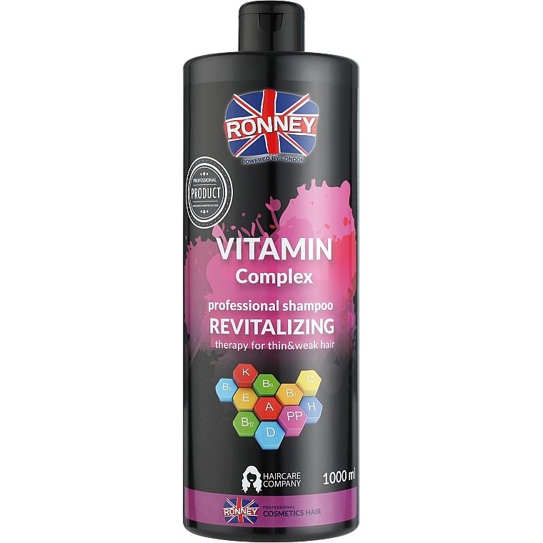 Шампунь для тонкого та ослабленого волосся Ronney Professional Vitamin Complex Revitalizing 1 л - фото 1