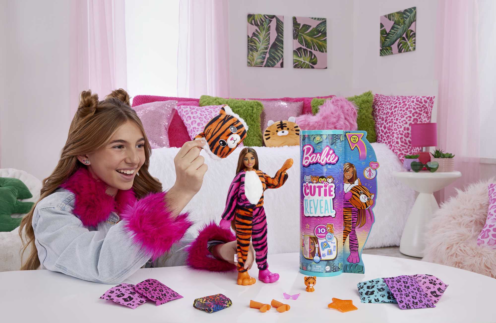 Кукла Barbie Cutie Reveal Друзья из джунглей Тигренок (HKP99) - фото 7