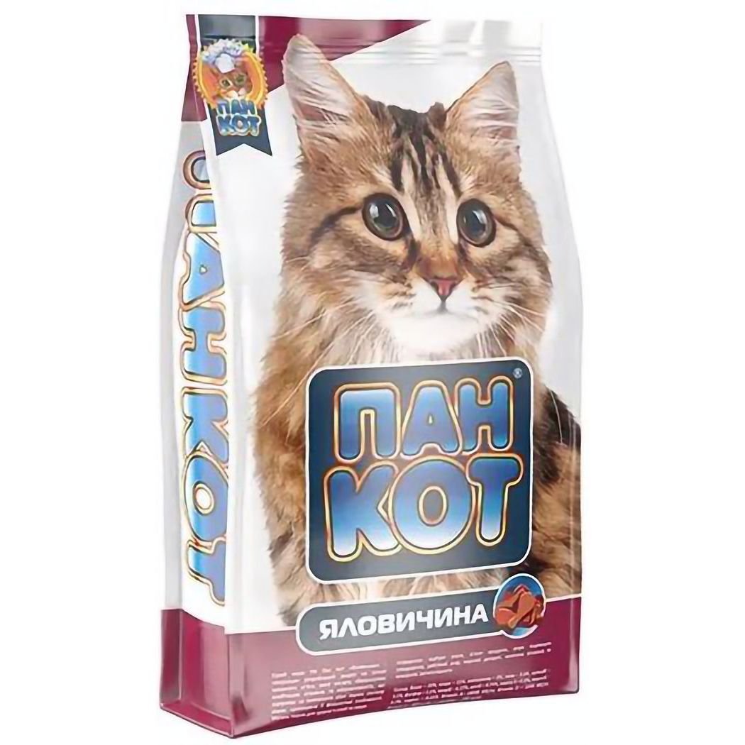 Сухой корм для котов Пан Кот Говядина, 10 кг - фото 1