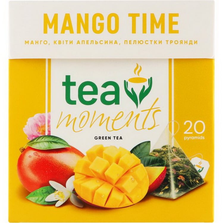 Чай зеленый Tea Moments Mango Time, 20 пирамидок (920163) - фото 1