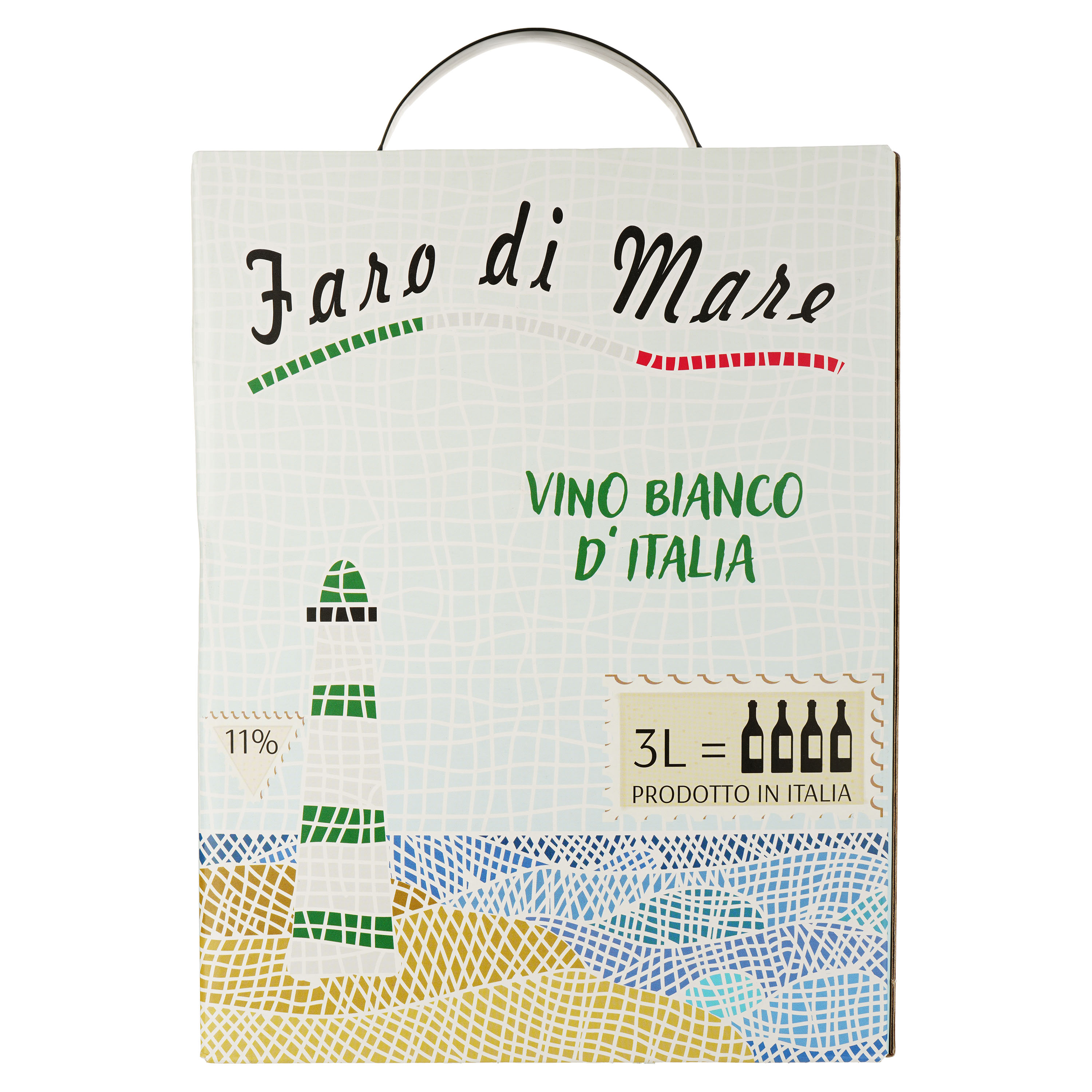 Вино Faro Di Mare Bianco, белое, сухое, 3 л - фото 2