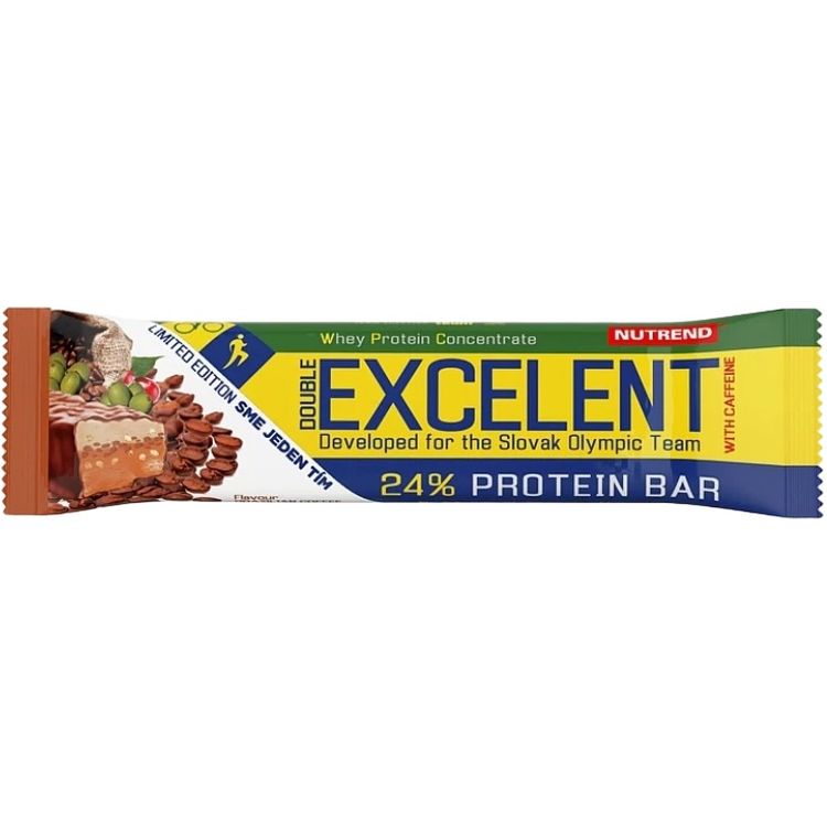 Батончик протеїновий Nutrend Excelent Protein Bar Double з кофеїном бразильська кава 85 г - фото 1