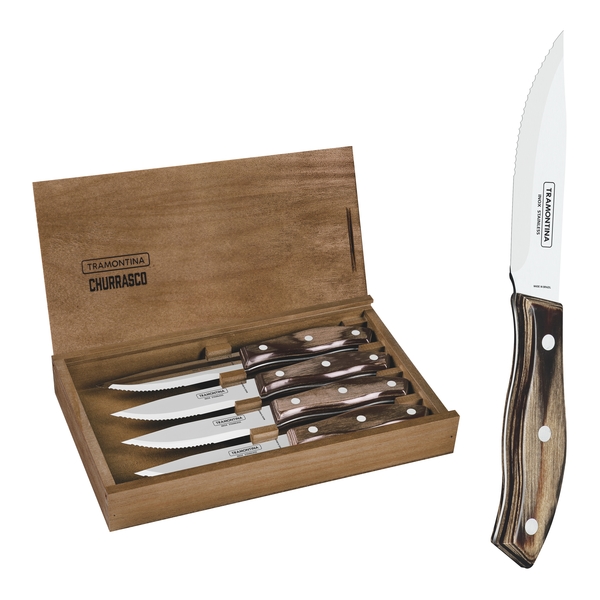 Набор ножей Tramontina Barbecue Polywood, 4 предмета (6584544) - фото 1