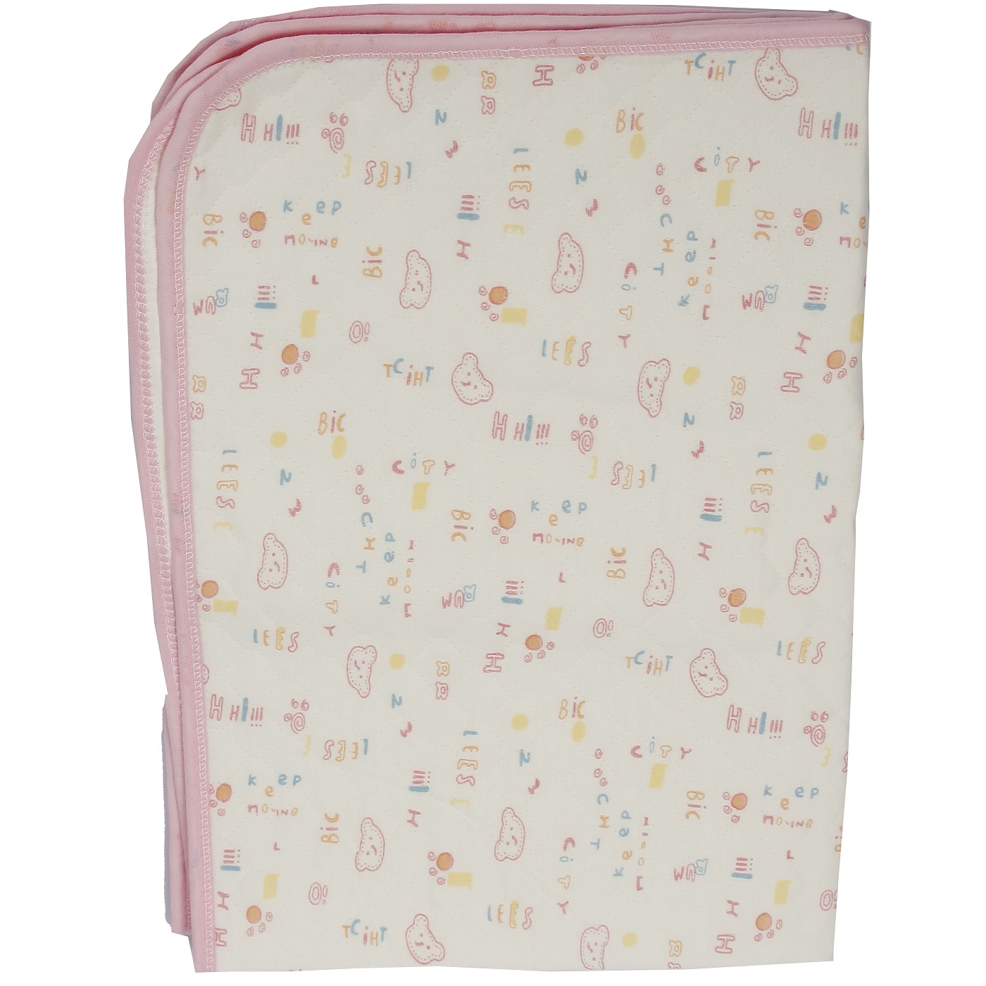 Пеленка многоразовая Курносики Мишки Bya bb, непромокаемая, 70х50 см, розовый (7140 рож) - фото 1