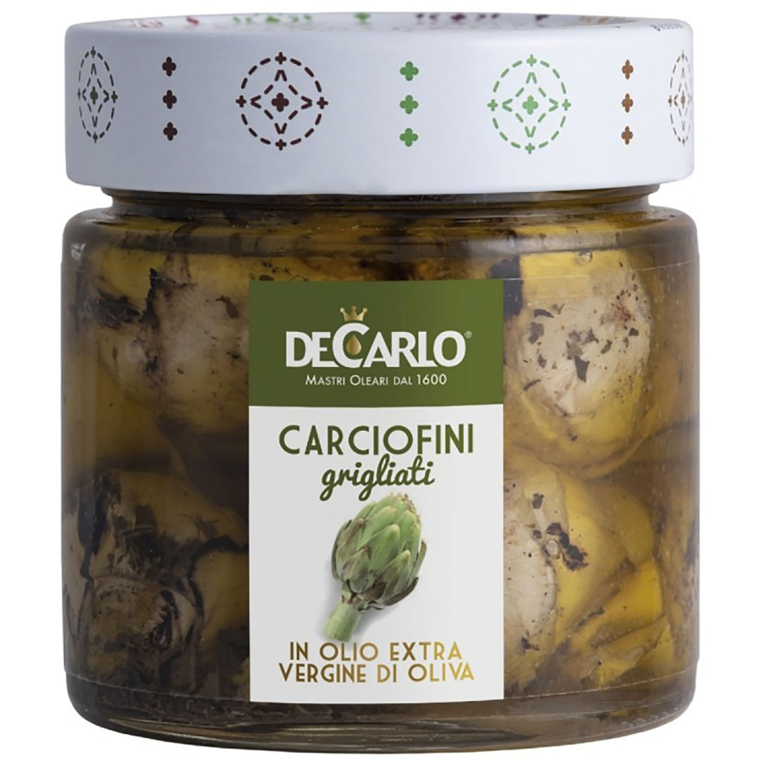 Артишоки DeCarlo Carciofini Grigliati in Olio Extra Vergine Di Oliva 200 г - фото 1