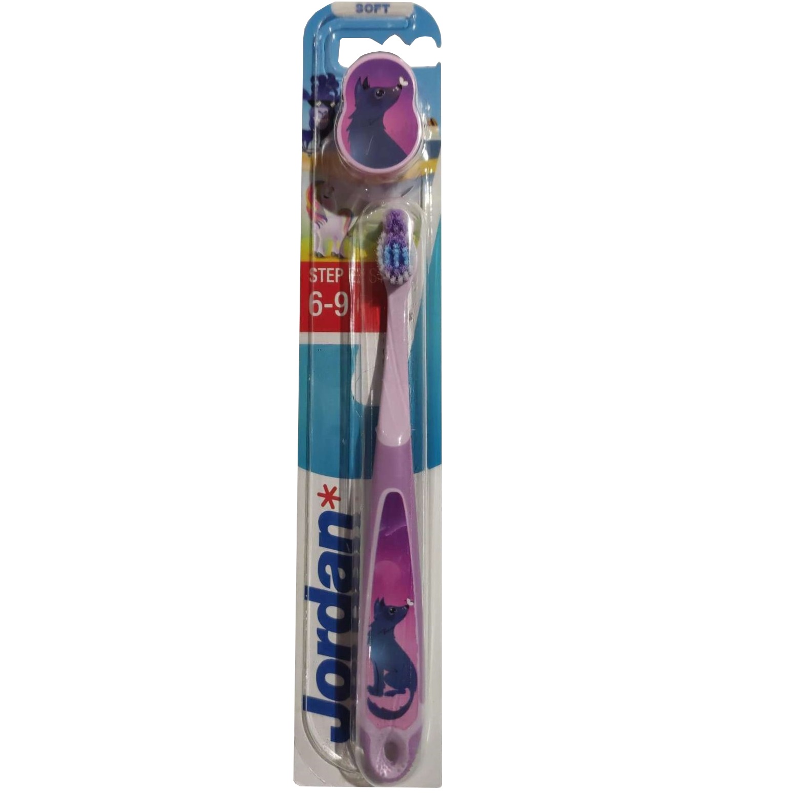 Дитяча зубна щітка Jordan Step 3, 6 - 9 років, м'яка, фіолетовий - фото 1