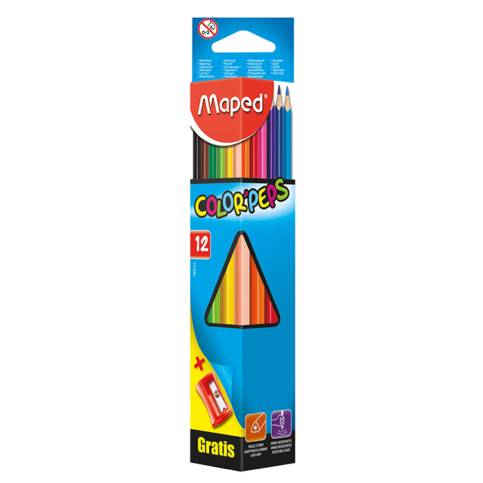 Карандаши цветные Maped Color peps Classic, с точилкой, 12 шт. (MP.183213) - фото 1