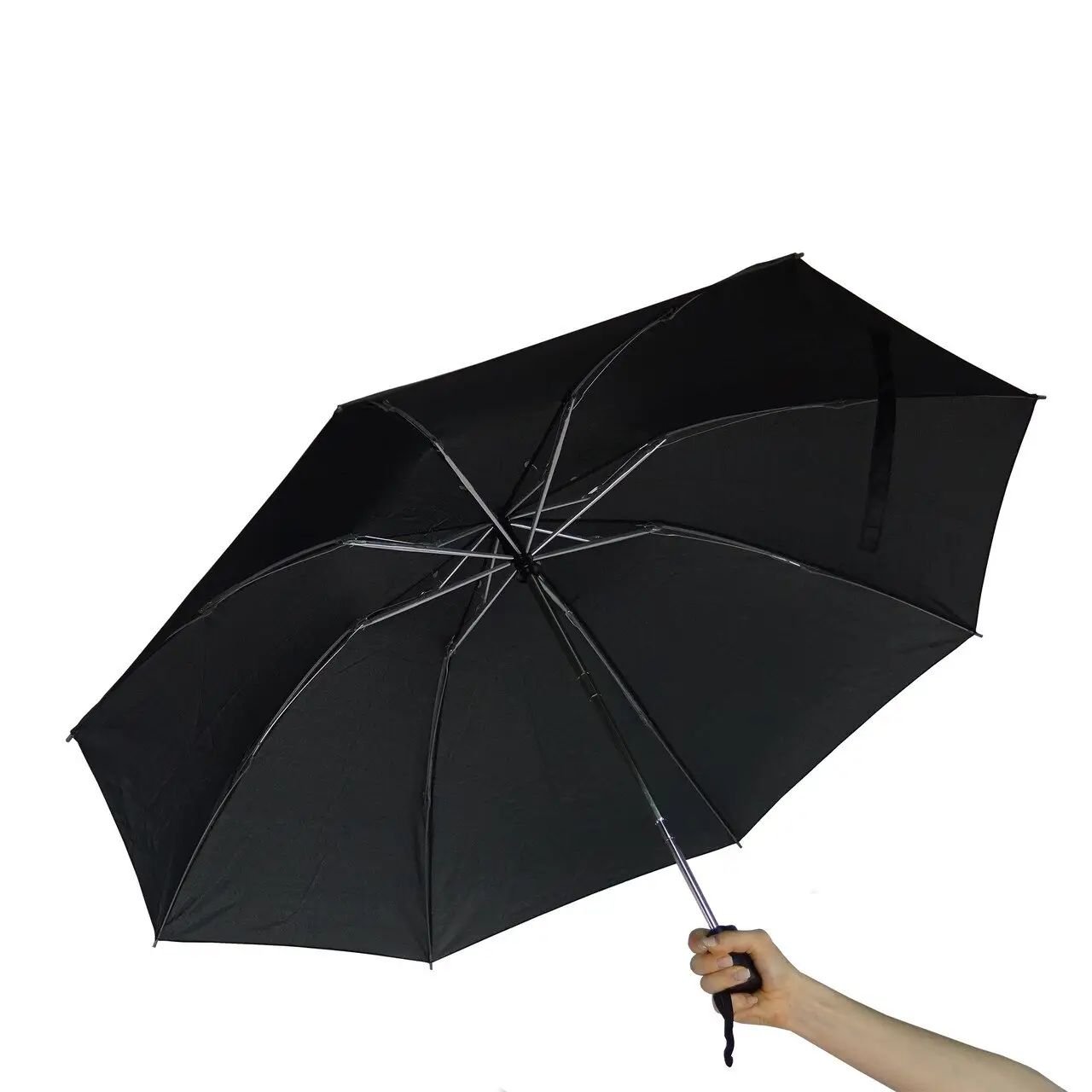 Складной зонт Supretto, автоматический, черный (5264) - фото 3