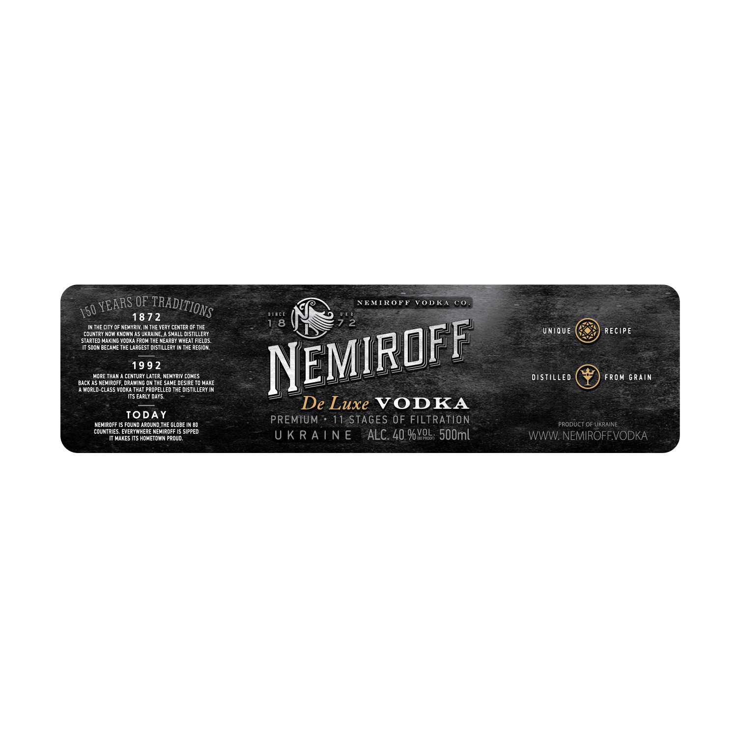 Горілка особлива Nemiroff De Luxe 40% 0.5 л - фото 4