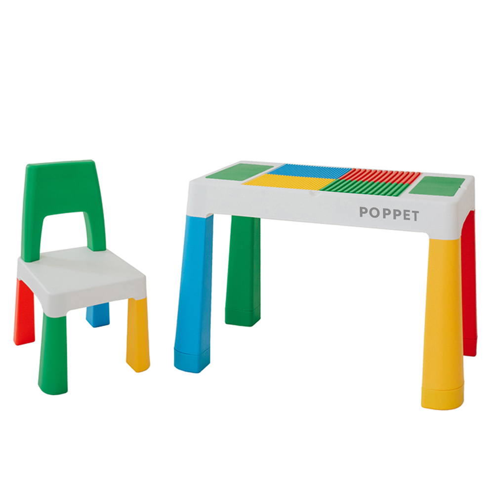 Комплект Poppet Столик Color Green 5 в 1 + Стілець + Подушка на стілець + Набір фломастерів (PP-002G-G) - фото 2