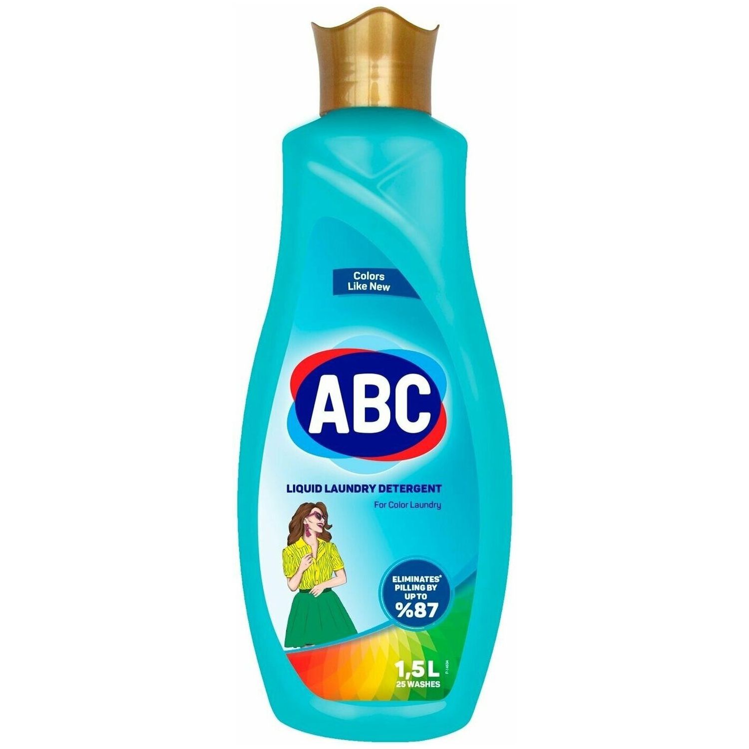 Жидкое стиральное средство ABC для цветного белья, 1,5 л - фото 1