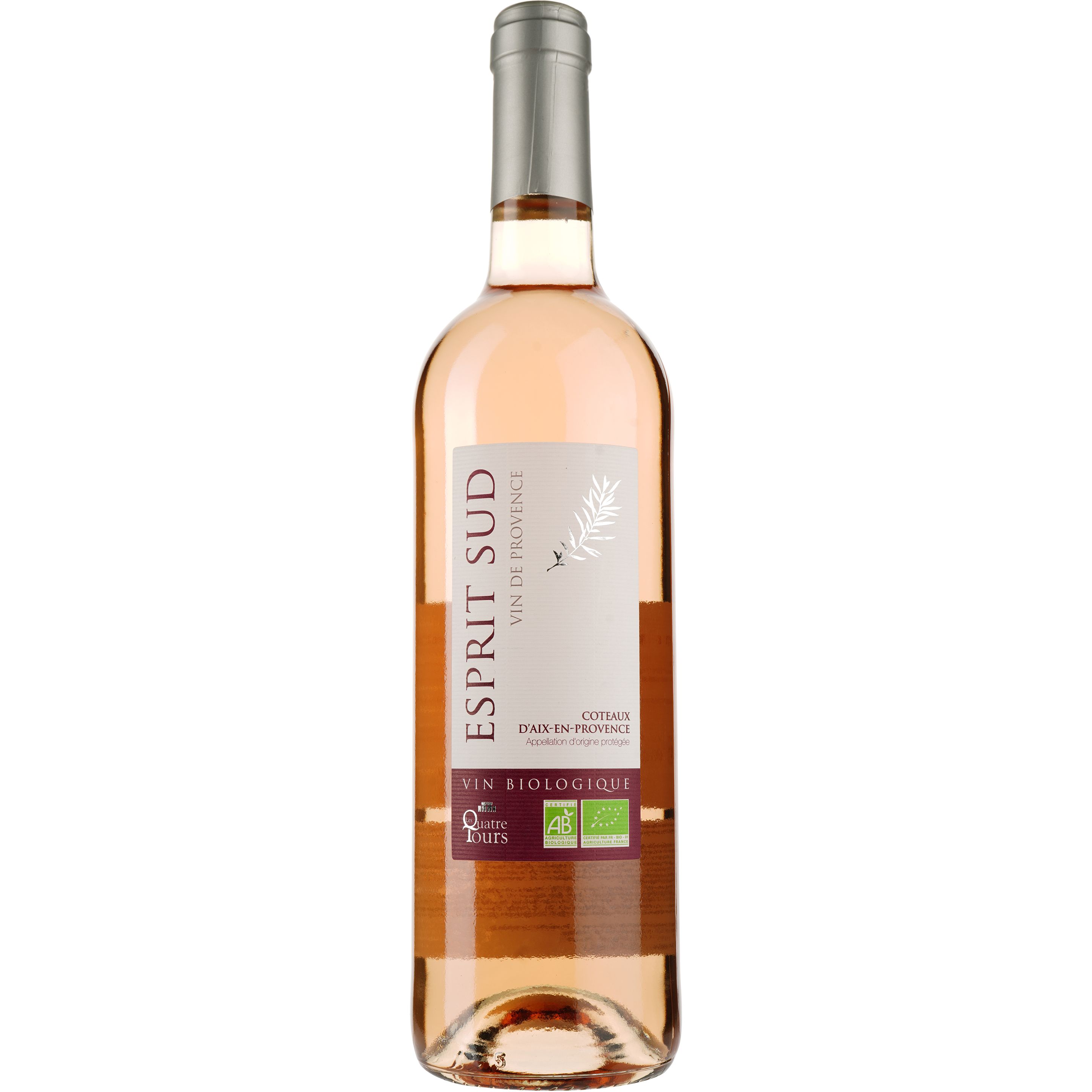 Вино Les Quatre Tours Esprit Sud Coteaux d'Aix-En-Provence AOP, рожеве, сухе, 0,75 л - фото 1