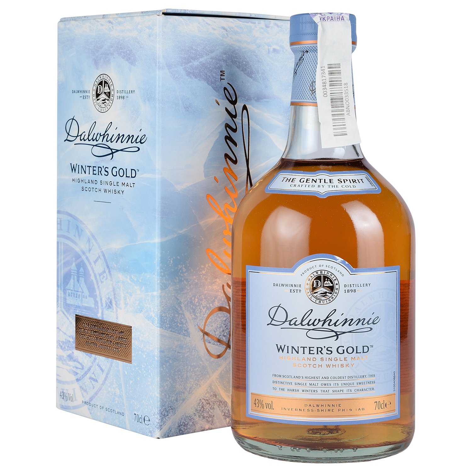 Віскі Dalwhinnie Single Malt Scotch Whisky Winter's Gold, в подарунковій упаковці, 43%, 0,7 л - фото 1