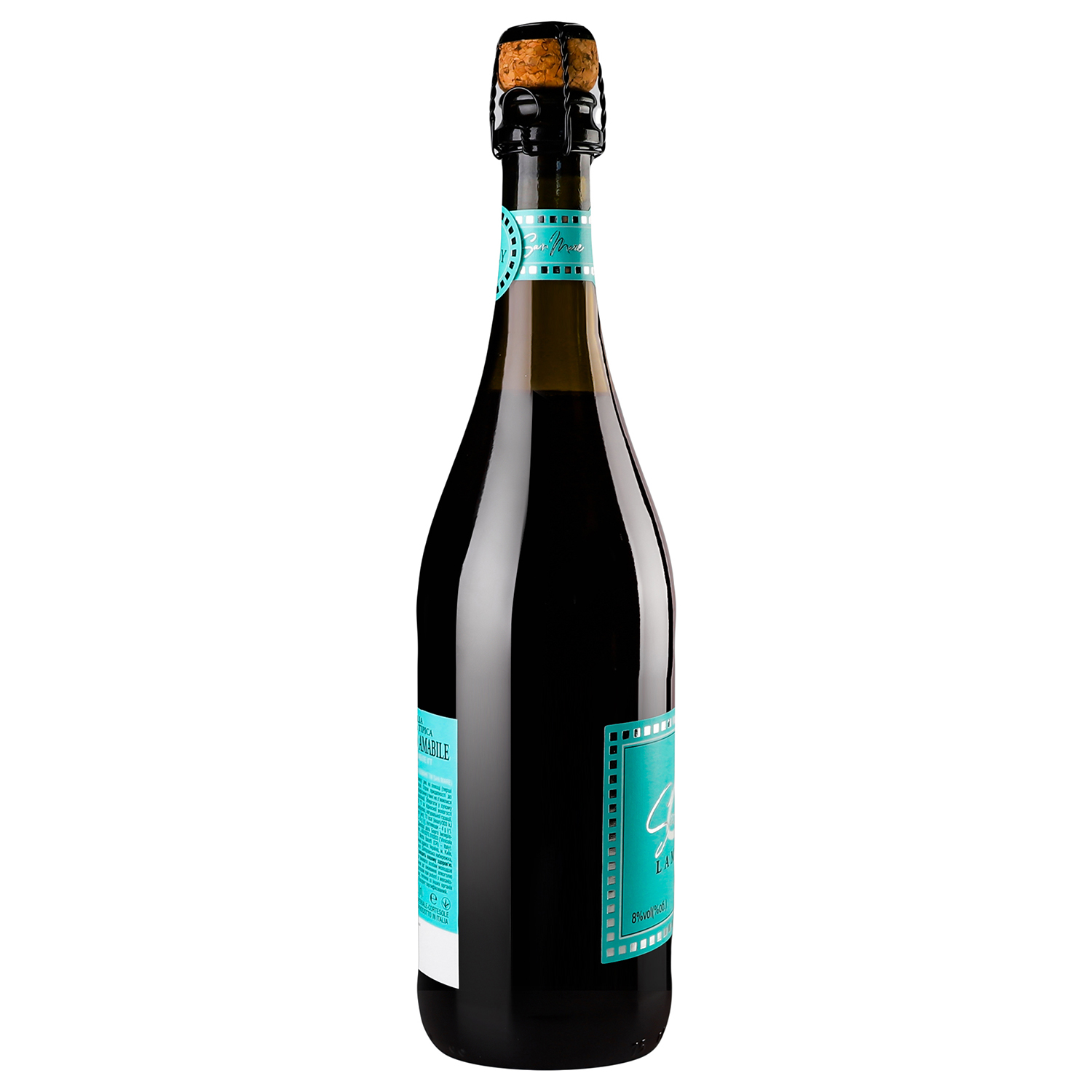 Вино ігристе San Mare Lambrusco dell'Emilia Rosso, червоне, напівсолодке, 8%, 0,75 л - фото 3