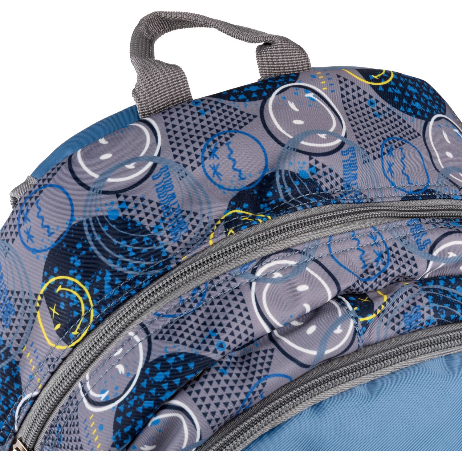 Рюкзак Yes TS-43 Smiley World, серый с голубым (559540) - фото 8