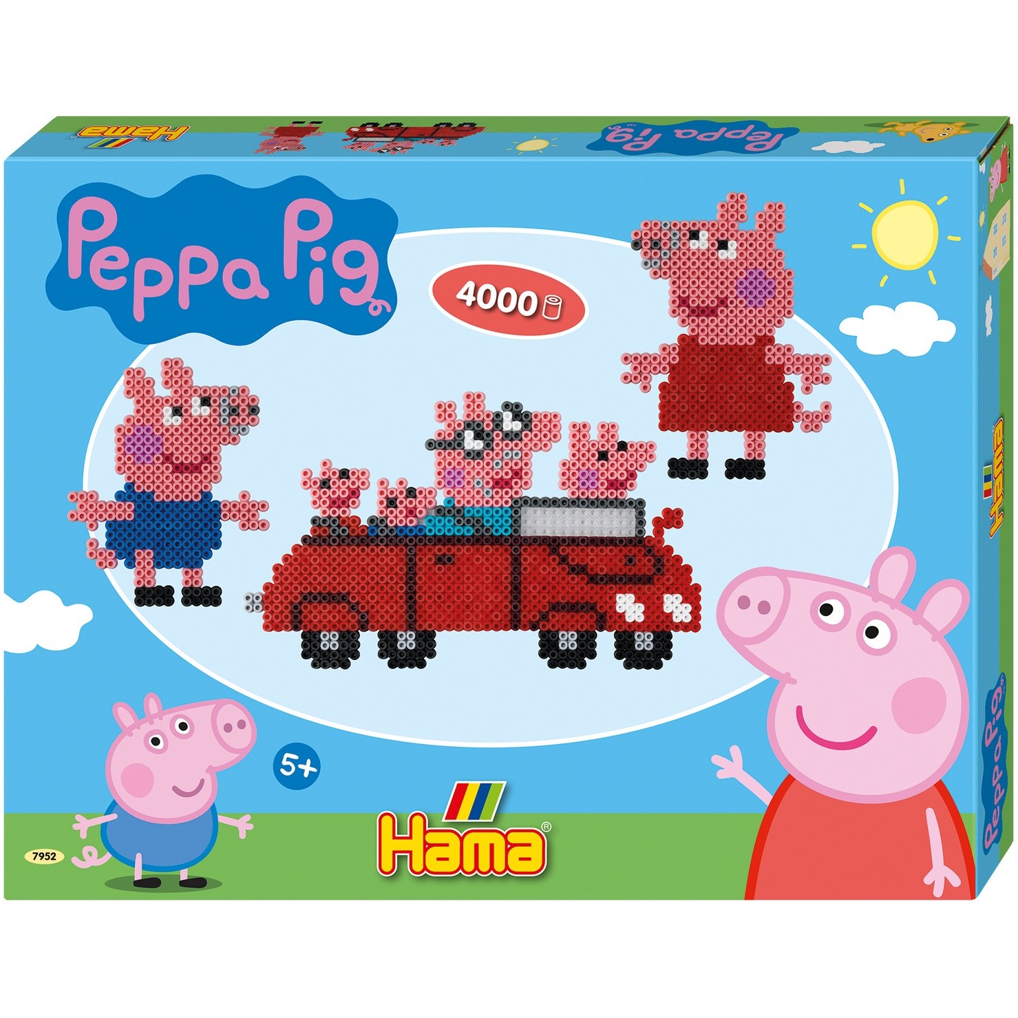 Термомозаика Hama Большой набор Свинка Пеппа Midi 5+ - фото 1