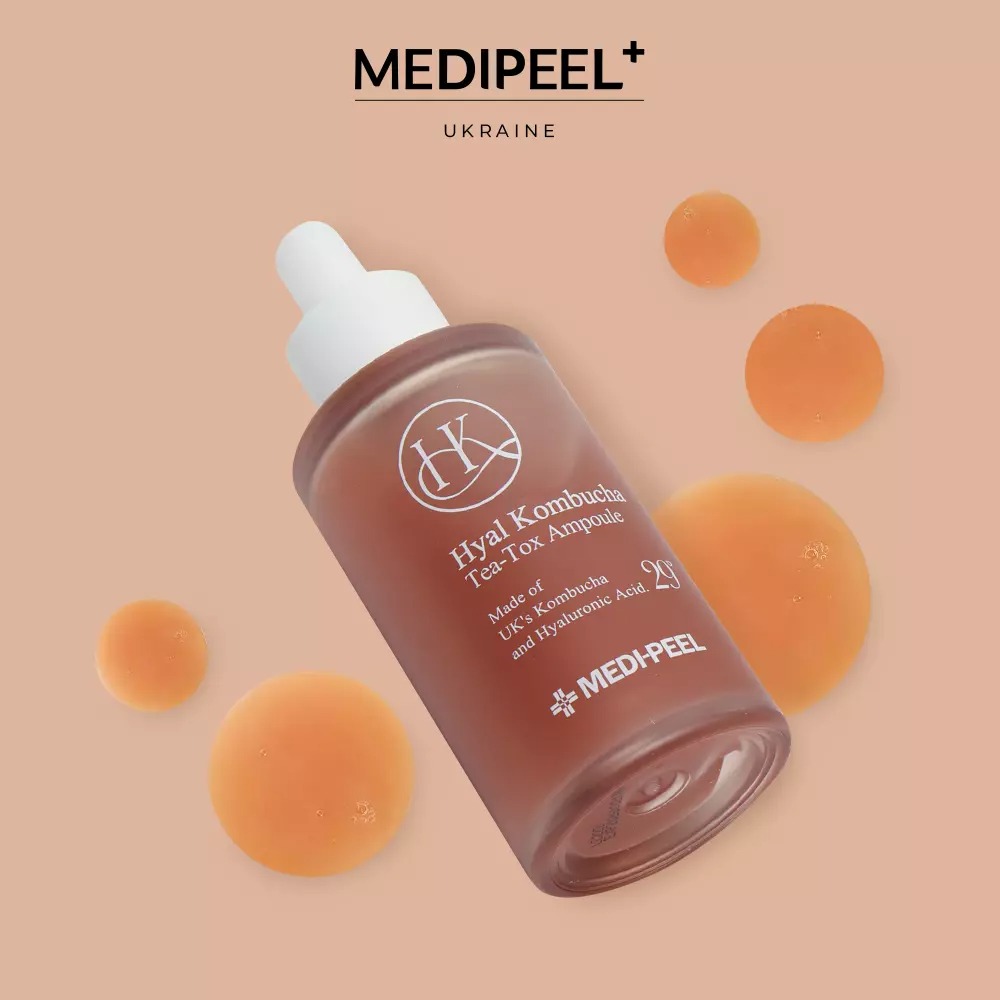 Сыворотка для лица Medi-Peel Hyal Kombucha Tea-Tox Ampoule восстановительная с 70% комбучи 50 мл - фото 2