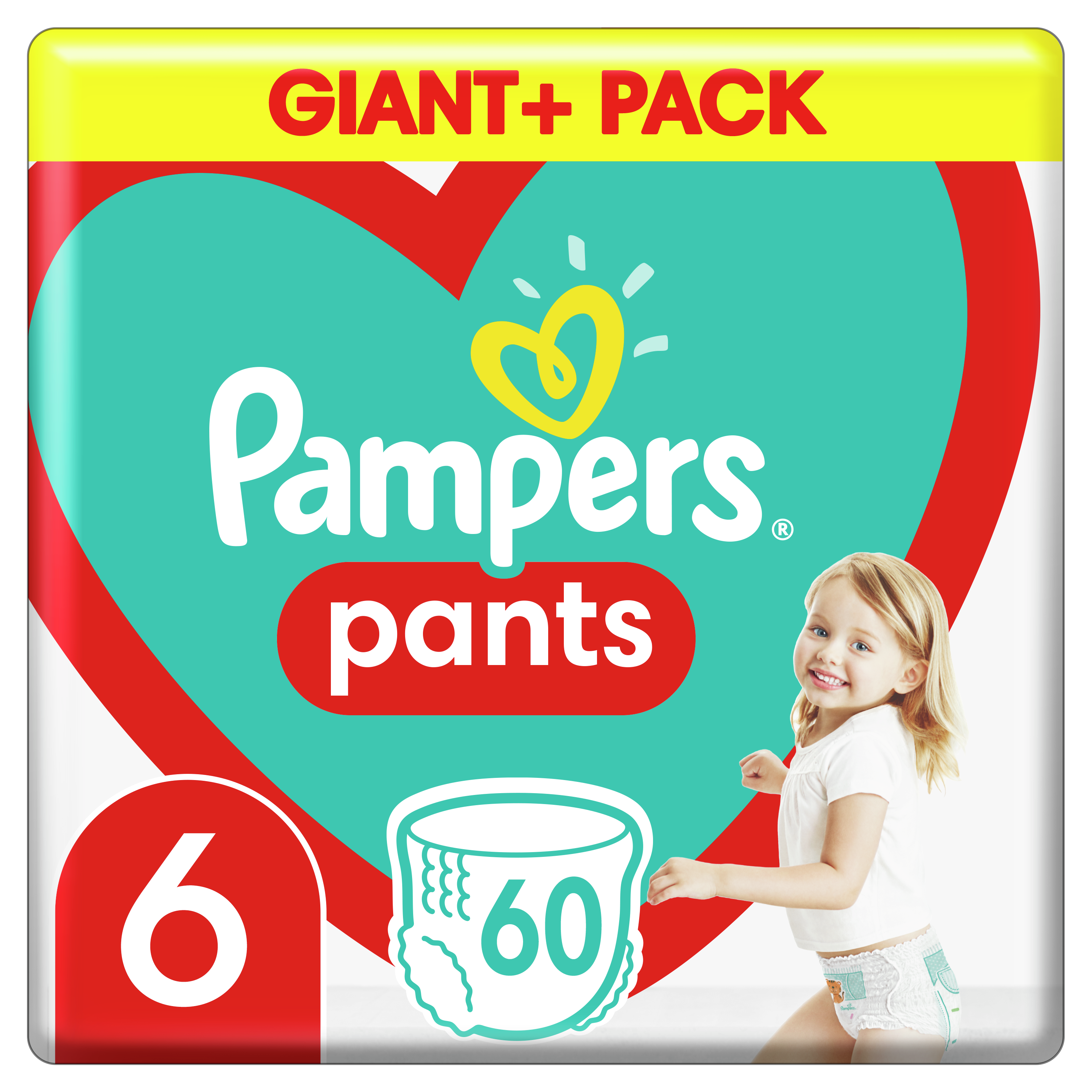 Подгузники-трусики Pampers Pants 6 (15+ кг), 60 шт. - фото 1