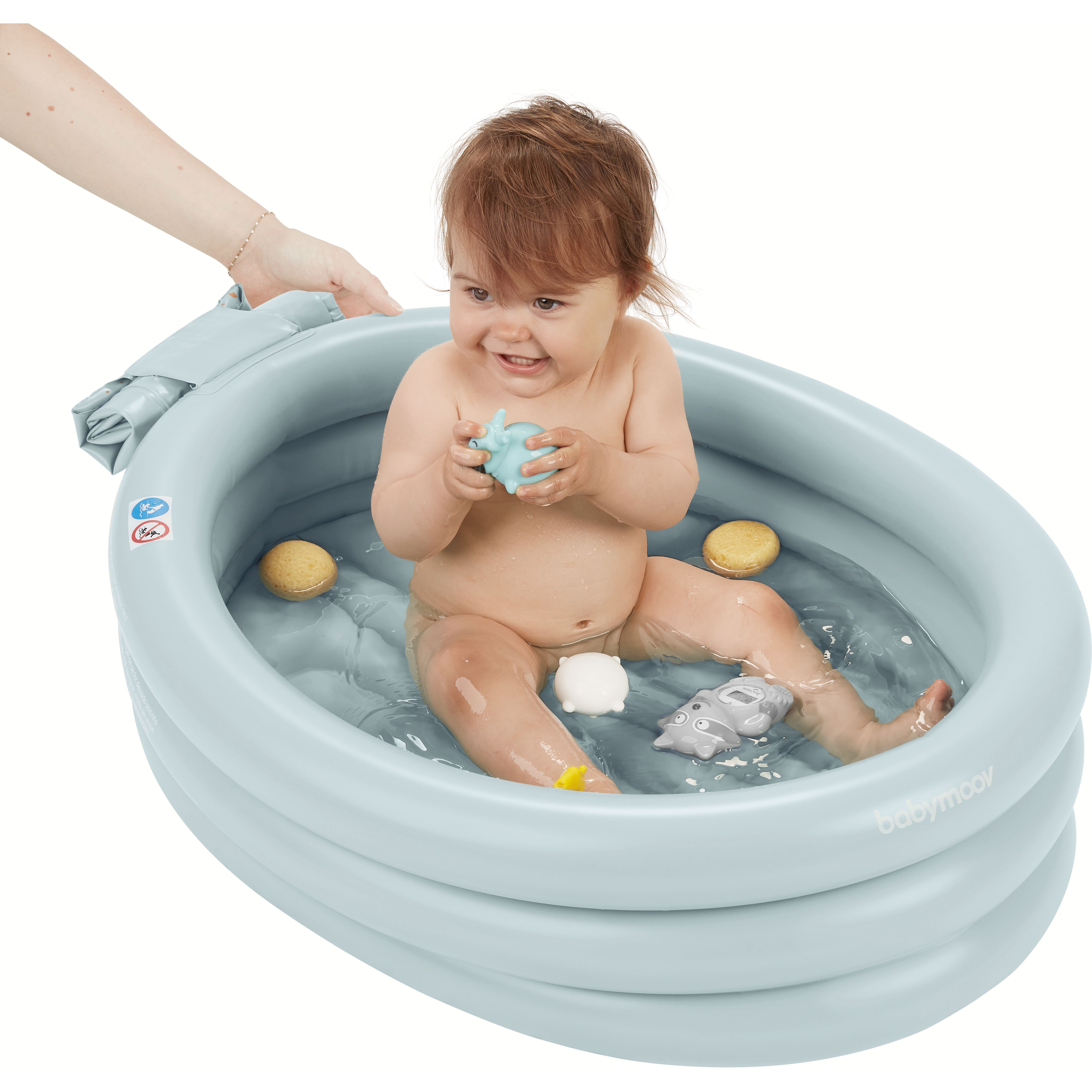 Надувная ванночка Babymoov Aqua Dots, голубая (A019410) - фото 4