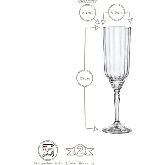 Келих для шампанського Bormioli Rocco Florian, 210 мл, прозорий (199413BCG021990) - фото 2