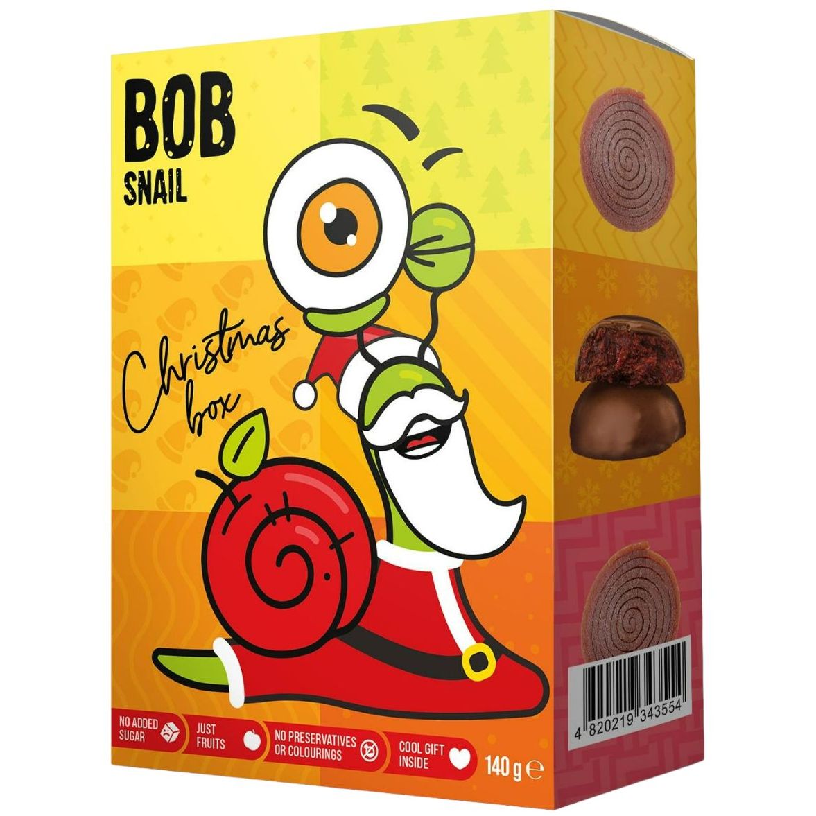 Новорічний набір-сюрприз Різдвяний бокс з іграшкою Bob Snail 140 г - фото 1