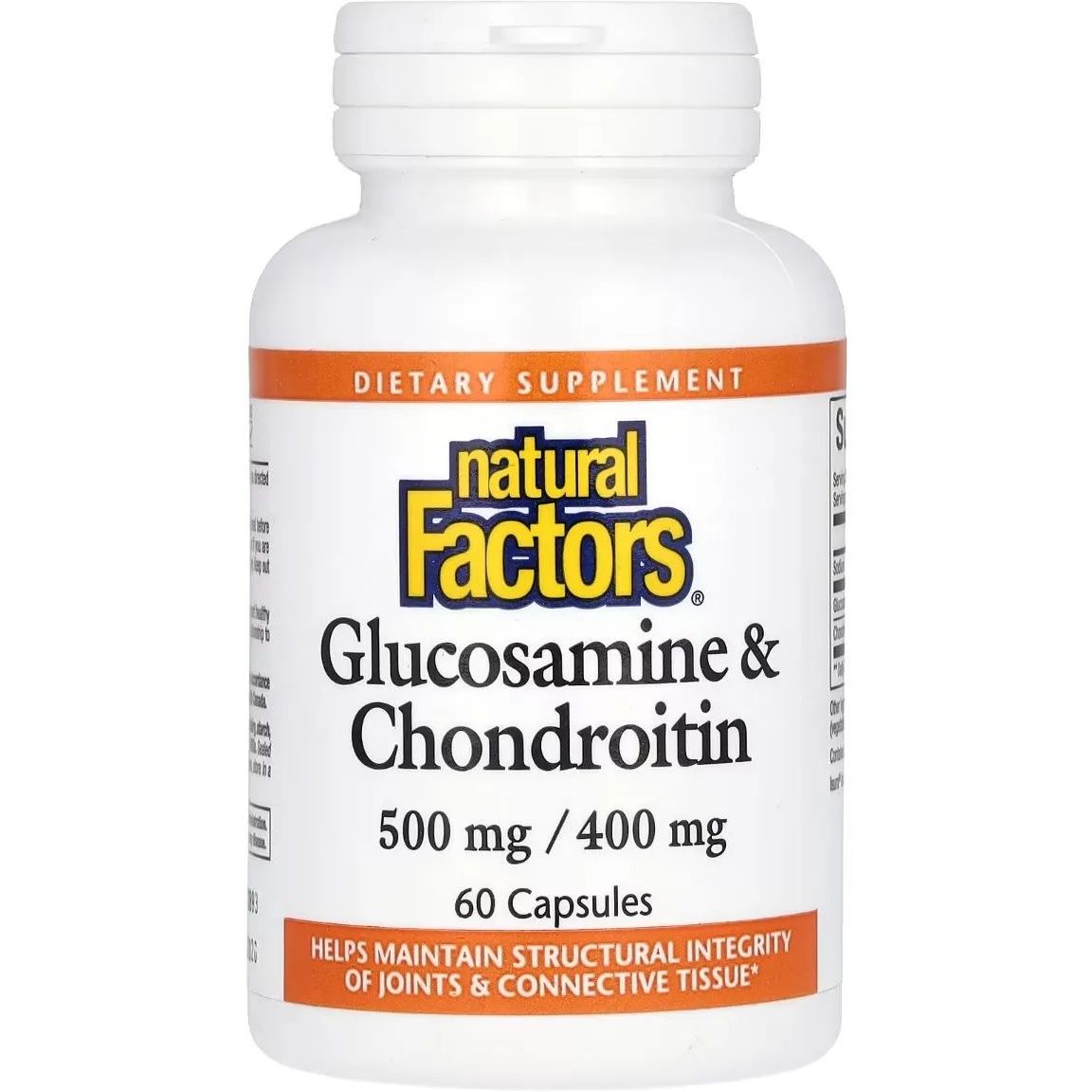 Глюкозамин и хондроитин Natural Factors Glucosamine & Chondroitin 60 капсул - фото 1