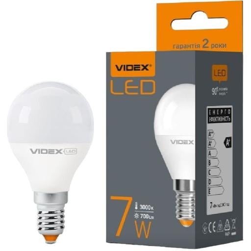 Светодиодная лампа LED Videx G45e 7W E14 3000K (VL-G45e-07143) - фото 1
