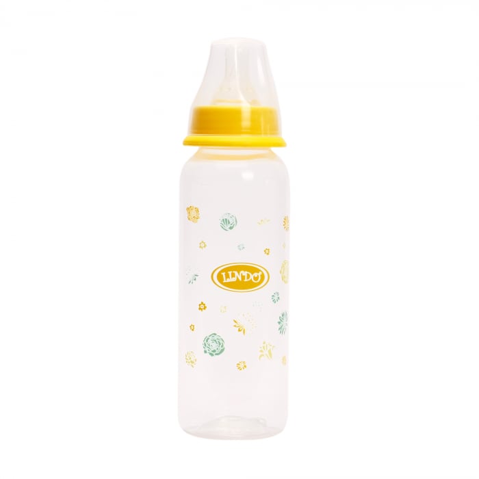 Бутылочка для кормления Lindo, с силиконовой соской, 250 мл, желтый (Li 143 жел) - фото 1