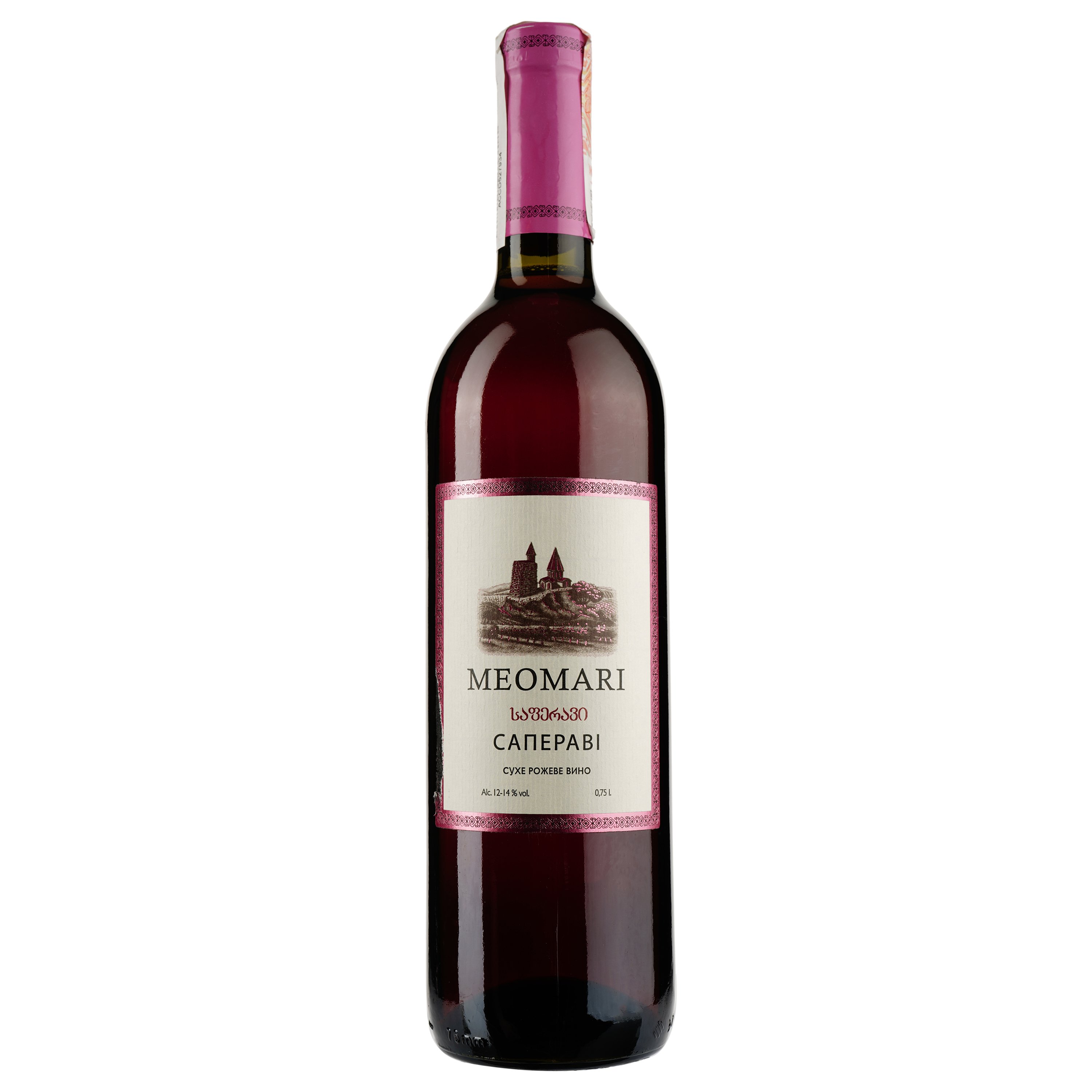 Вино Meomari Сапераві, рожеве, 14%, 0,75 л - фото 1