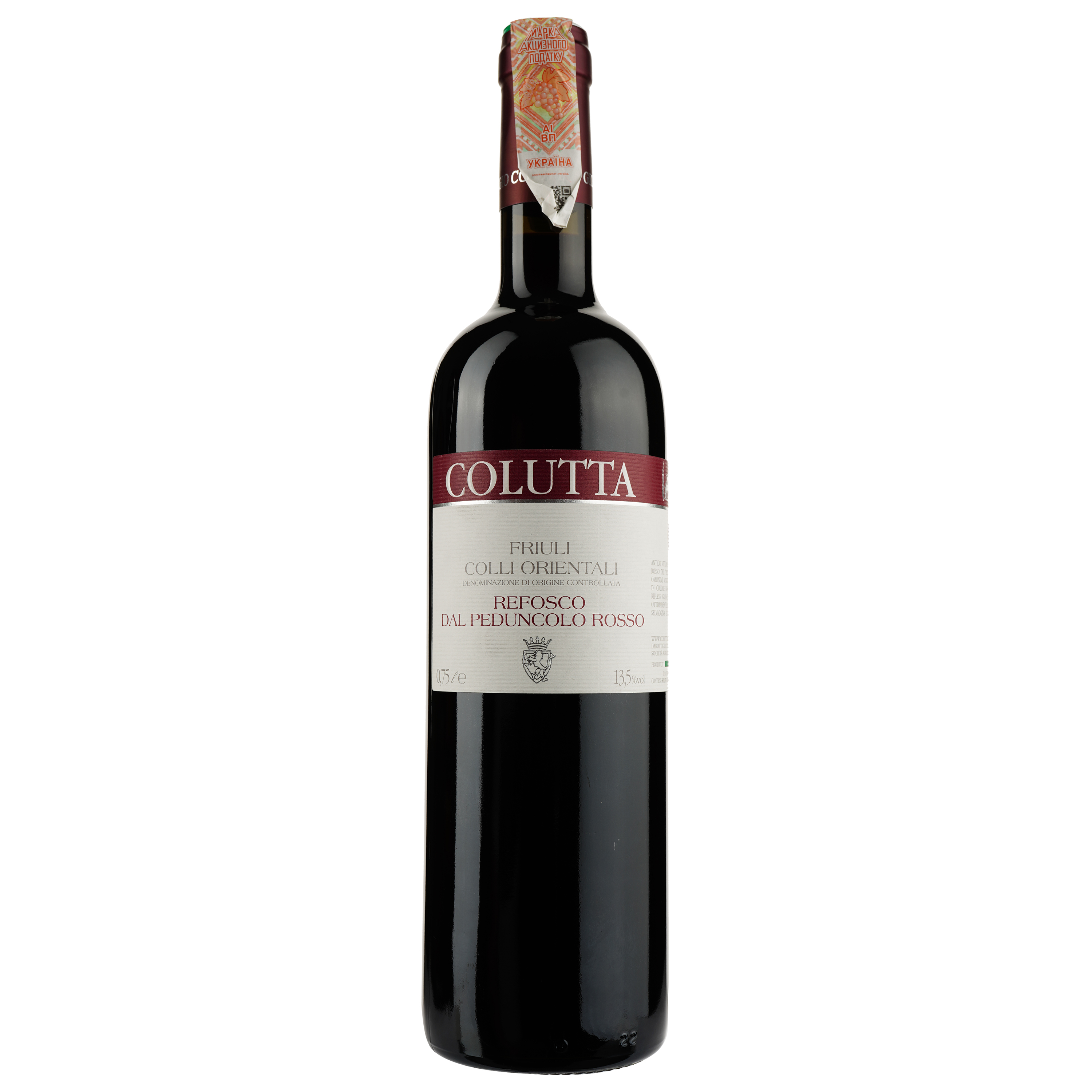Вино Colutta Refosco, 13,5%, 0,75 л (ALR16074) - фото 1