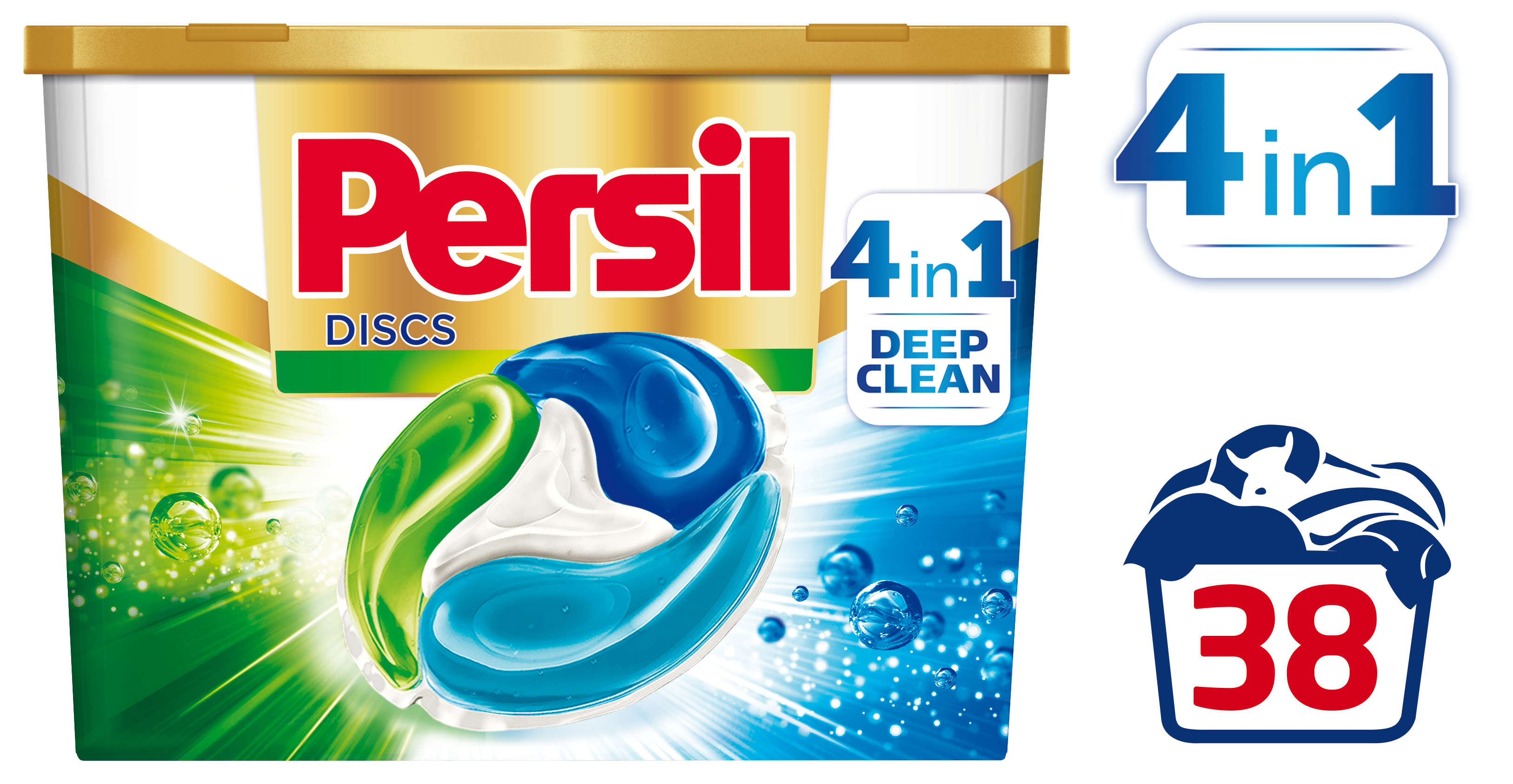 Гель для прання в капсулах Persil Discs Universal Deep Clean, 38 шт. (825759) - фото 2